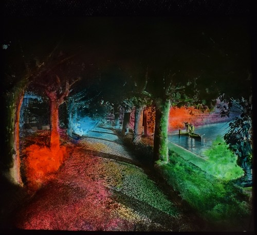 Unusual magic lantern slide - magic,