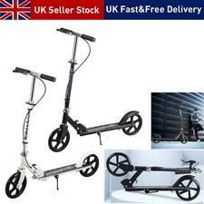 Kids Scooter Teens Foldable Kick Push Scooter Adjustable Height Safe Big Wheels