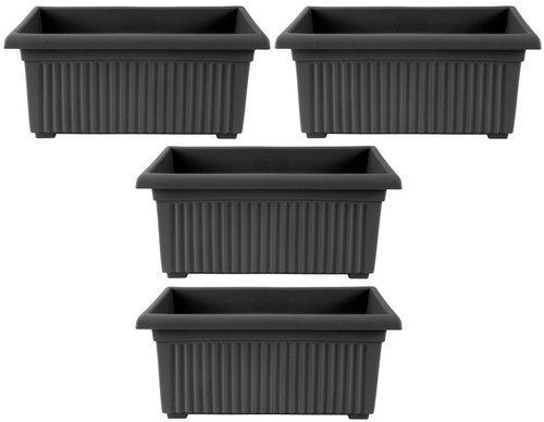 53cm black trough plant - x,