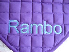 Personalised Saddle Cloth