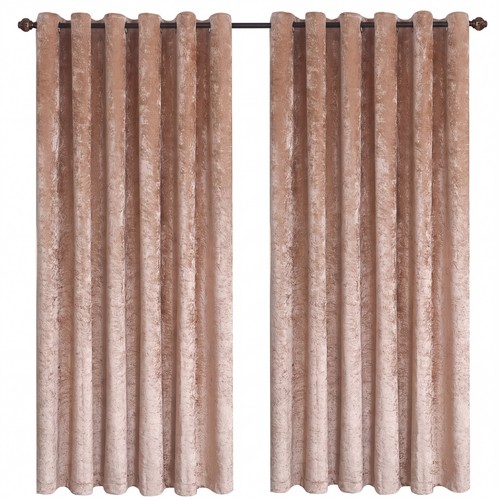 Crushed velvet curtains - crushed,