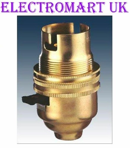 Brass switched lamp - brass,