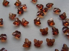 100 BROWN BUTTERFLIES CRYSTAL