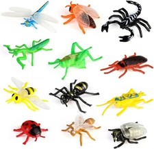 12 Pcs Realistic Insects Toys,Plastic Insects Toy,Bugs Toys for Kids,Dragonfly 