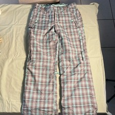 Special Blend Snowboard Pants Snow Pants 15K Nova Collection Gray Teal Plaid Med