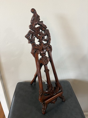 Vtg ornate handcarved wooden - vtg,