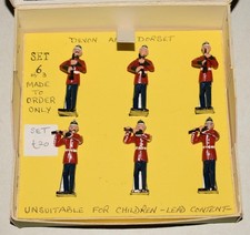 Vintage Lead Soldiers 6 British Army DEVON & DORSET Marching BAND Boxed Band 5