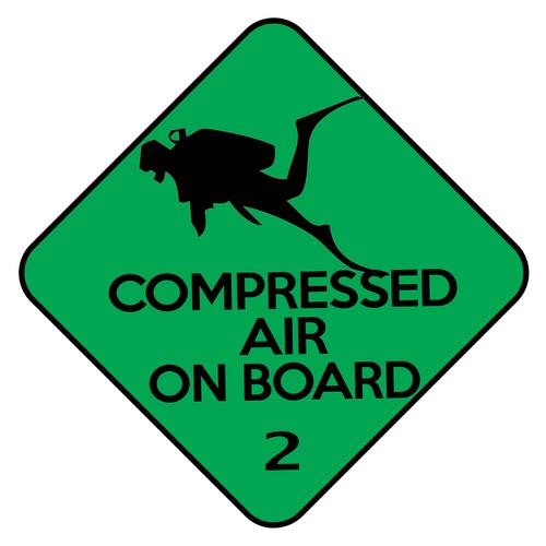 Scuba diving decal compressed - scuba,