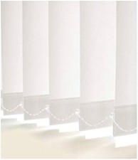 5" (127mm) Vertical Blind Slats Replacement – Plain White Window Louvres
