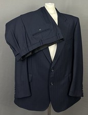 AQUASCUTUM SUIT - Blue 100% Virgin Wool - Size 44S 44" Chest Waist 40" - Leg 28"
