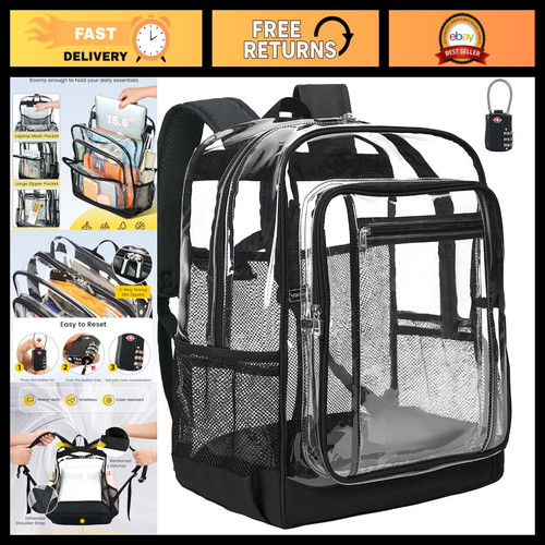 Clear tsa approved backpack - clear, tsa-approved