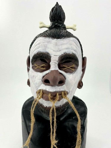 Shrunken head mask tsantsa - head,