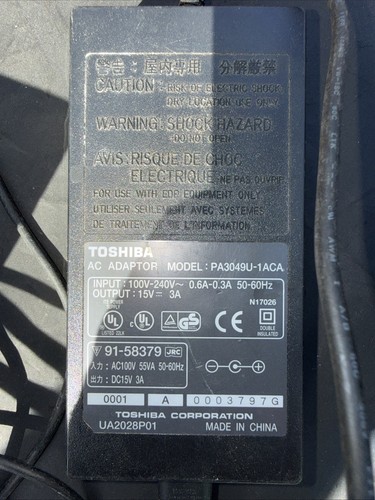 Toshiba pa3049u 1aca power - pa3049u-1aca,