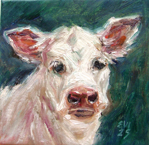 Cow original oil painting - original,