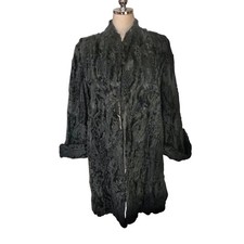 Vtg Persian Lamb Coat Black