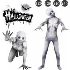 UK Kids The Rake Morphsuit Boys Girls Creepepasta Halloween Fancy Dress Costume