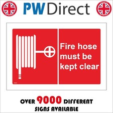 SIGN Fire hose reel must be