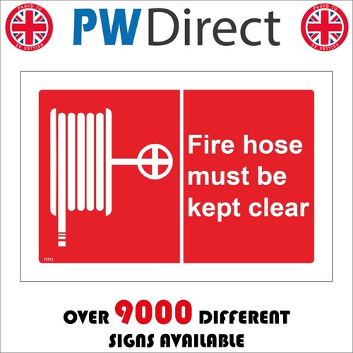 Sign fire hose reel must - sign,