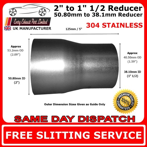 50mm 38mm stainless - stainless, tapered