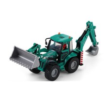 Backhoe Excavator Tractor Loader Toy Diecast Construction Equipment Model Green