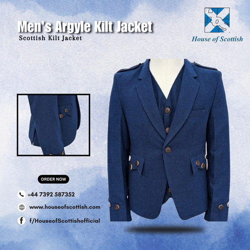 Argyle kilt jacket - jacket, with