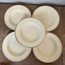Set of Five, Art Deco, Swinnertons ‘Harvest’ Rimmed Soup or Dessert Bowls 23cm