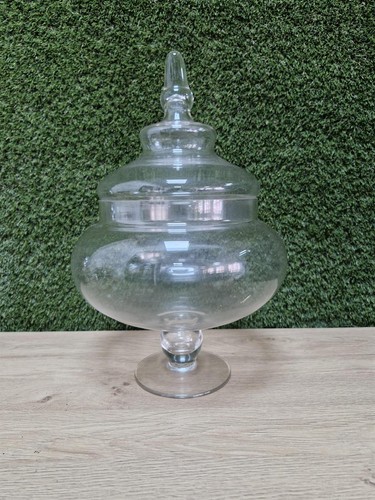 Clear glass apothecary jar - clear,