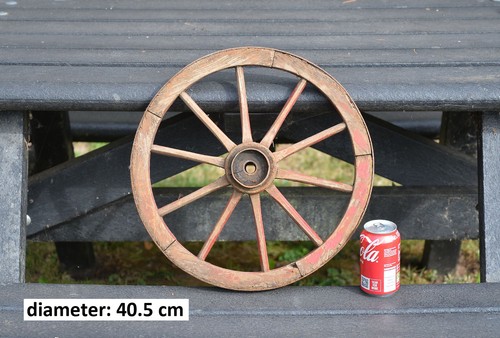 Vintage old wooden cart wagon
