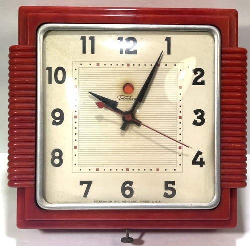 Vintage telechron red - vintage, 40’s