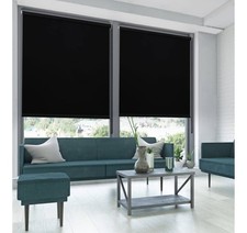 Kokorona Blackout Roller Blinds Window Shades Waterproof 51cm×183cm Black RRP£23