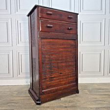 Antique Cabinet Tambour Roll