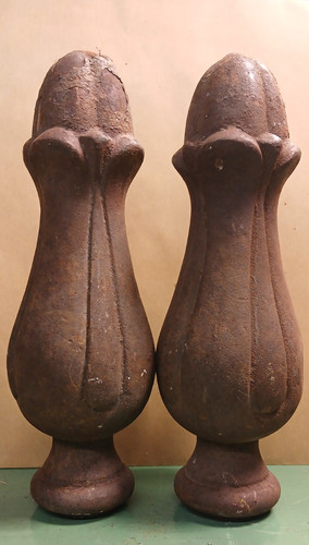 Pair victorian antique cast - of,
