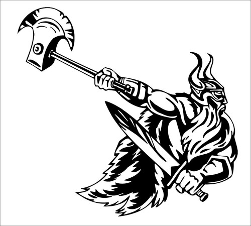 Viking axe vinyl sticker funny - axe,