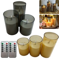3PCS LED Pillar Candles