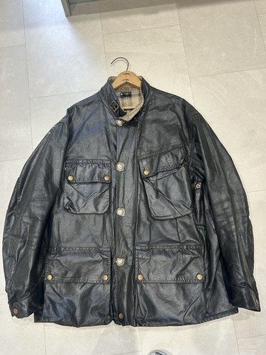 Belstaff black waxed cotton - belstaff,