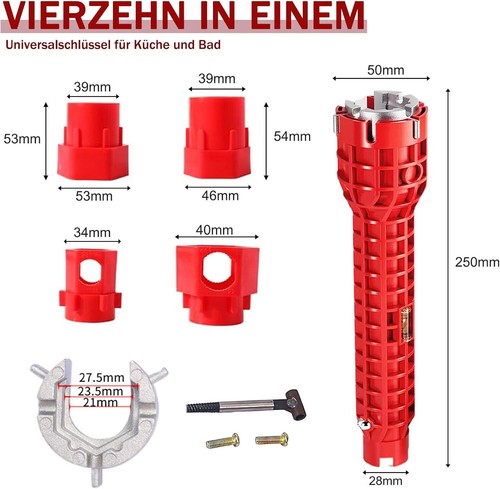 Faucet sink wrench - in,
