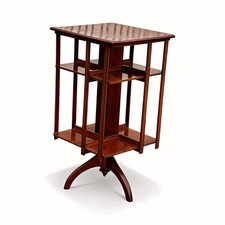 Edwardian Mahogany Revolving Bookcase