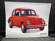 ORIGINAL CAR DEALERSHIP BROCHURE VINTAGE 74 VOLKSWAGEN BEETLE FLYER