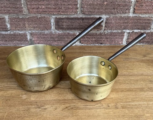 Vintage pair brass cooking - vintage,