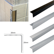 20x20mm Aluminium Retro-Fit Tile Trim Angle Edge Protector Cladding Corner Trim