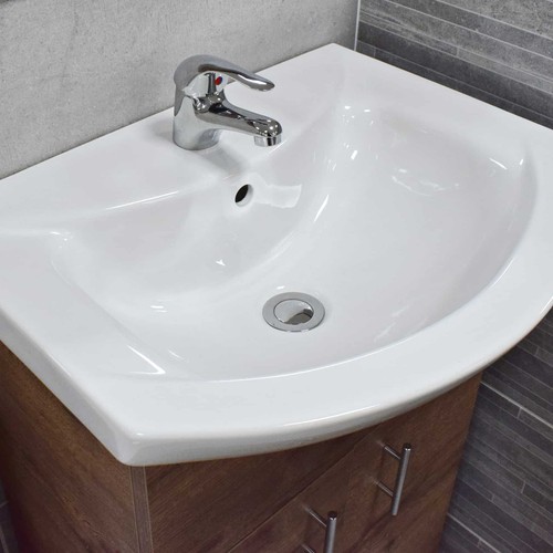 550mm vanity unit walnut oak - 550mm,