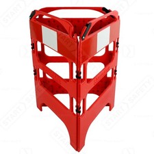 Safegate Manhole Barrier - Folding Plastic Reflective | Utility Works Protection