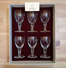 Vintage Stuart Crystal Elgin Small Wine Sherry Glasses 4 1/4" Box Set Six 55ml