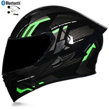 Bluetooth Flip up Motorcycle Helmets Dual Lens Modular Motorbike Helmet+Sun Lens