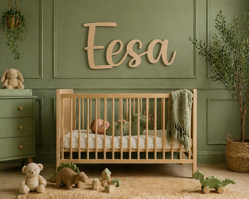 Personalised wooden name sign - personalised,