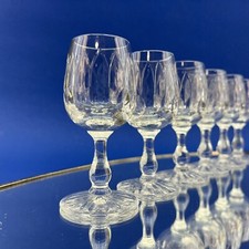 Webb Corbett Set/6 Canterbury 3.5” Cut Crystal Shot Cordial Glasses Glasses  UK