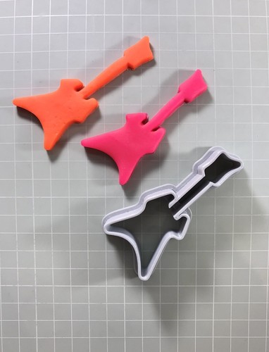 Rock guitar cookie cutters - rock,