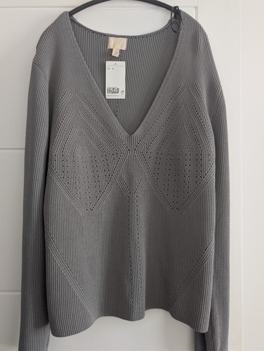 Grey pointelle ribbed - pointelle,