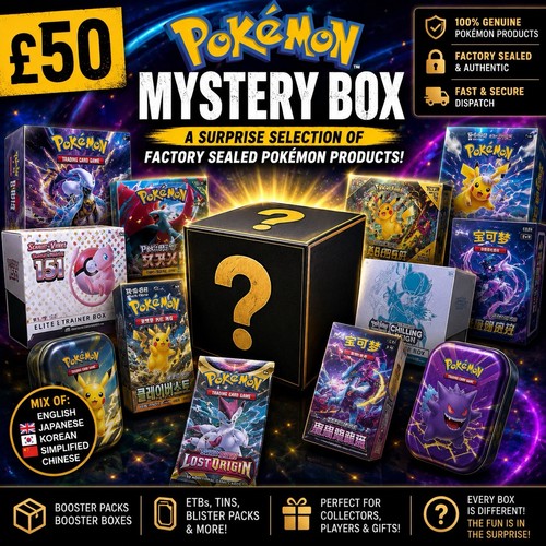 Pokémon mystery box - £50,