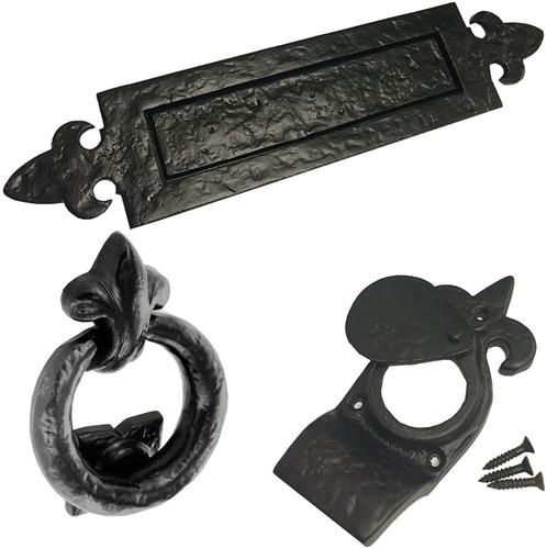 Letter box plate fleur - letter,